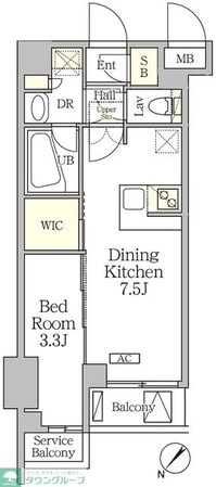 アジールコート池尻大橋の物件間取画像